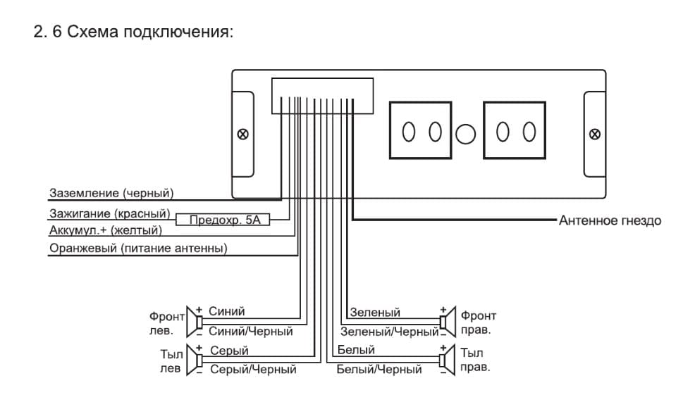 Схема подключения магнитол Дигма 360-380