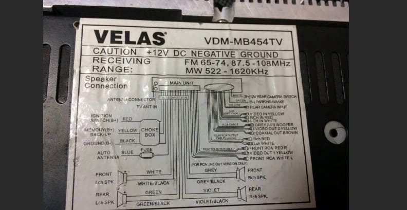 Схема подключения Распиновка Velas vdm series