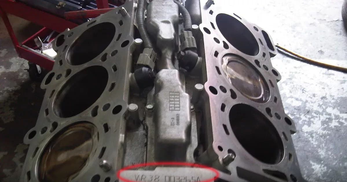 Где номер двигателя на Nissan GT-R