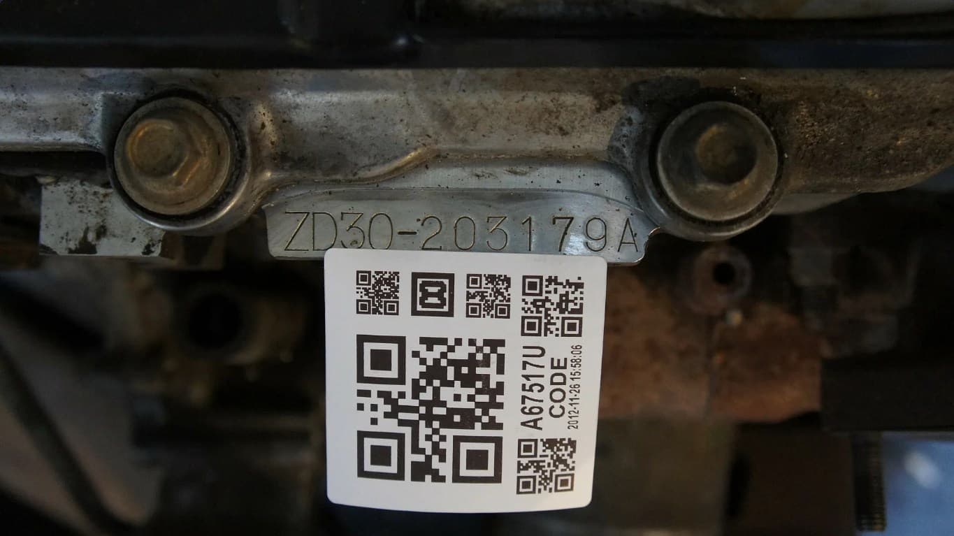 Расположение ID номера на двигателях Nissan Patrol
