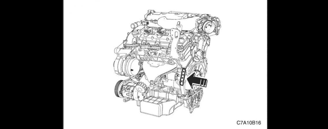 Расположение номера двигателя на Opel Antara