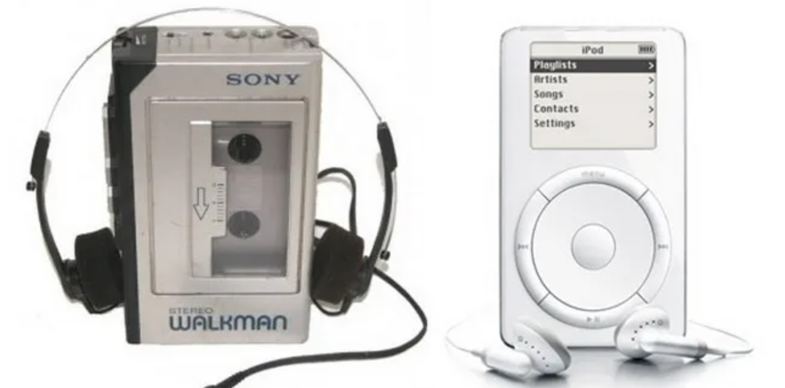 Apple IPod и Sony Walkman