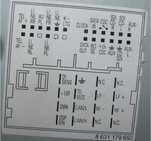 Распиновка магнитолы ауди chorus