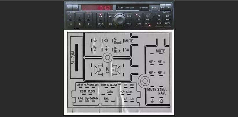 Распиновка магнитолы ауди chorus