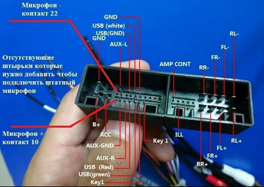 Схема штатной магнитолы hyundai solaris
