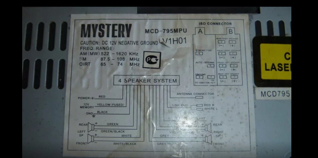 Mystery MCD-665MPU: инструкция