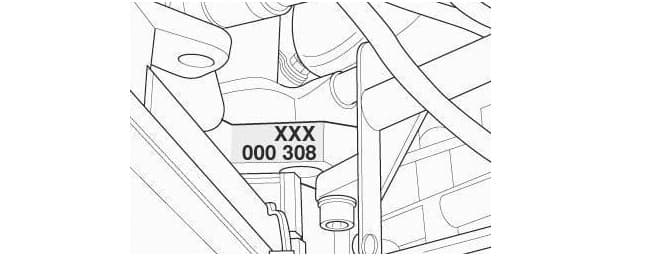 Нахождение номера на двигателях Volkswagen ACK-BBG