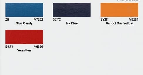 Все коды краски Форд с 2014