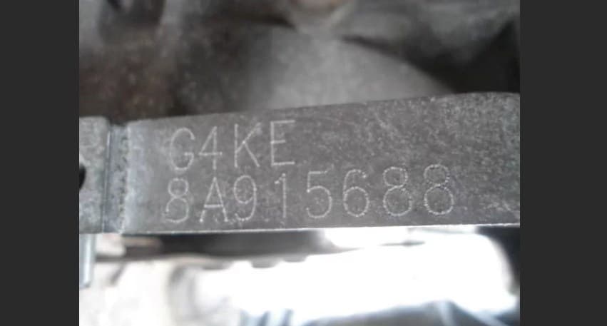 Расположение номера двигателя на Hyundai Sonata