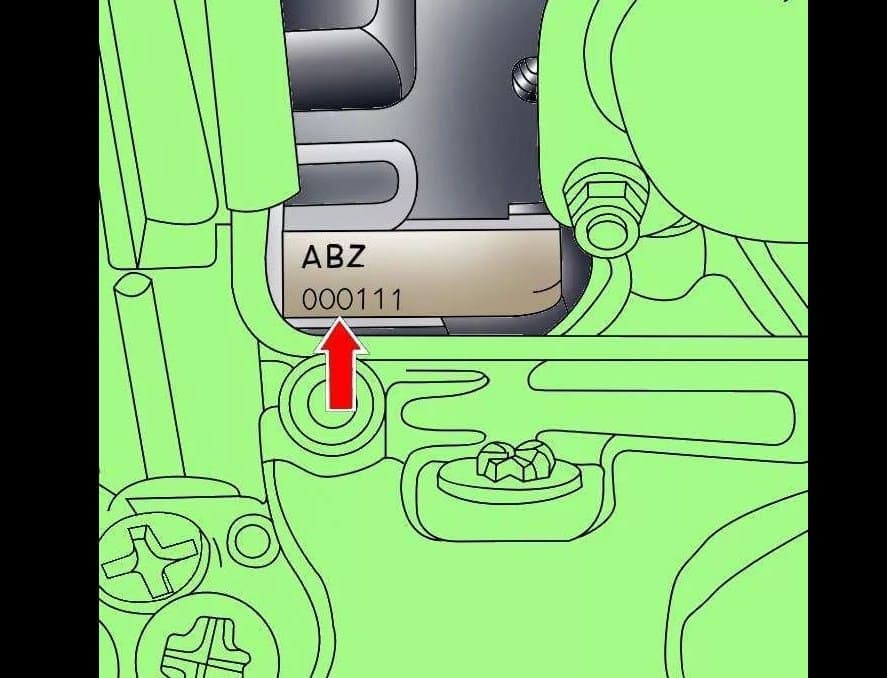 Номер на двигателях Audi A4