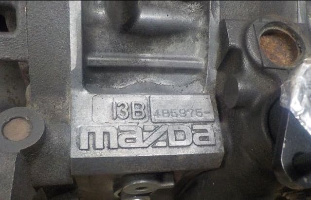 Расположение номера двигателя на Mazda RX-8
