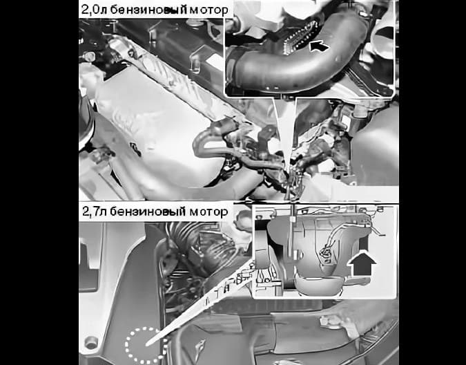 Номер двигателя на Kia Sportage
