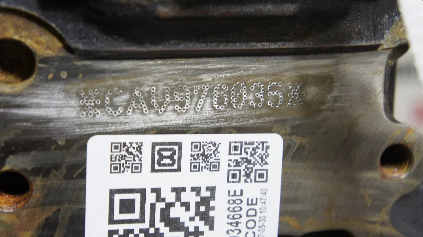 Расположение номера двигателя на Volkswagen Tiguan