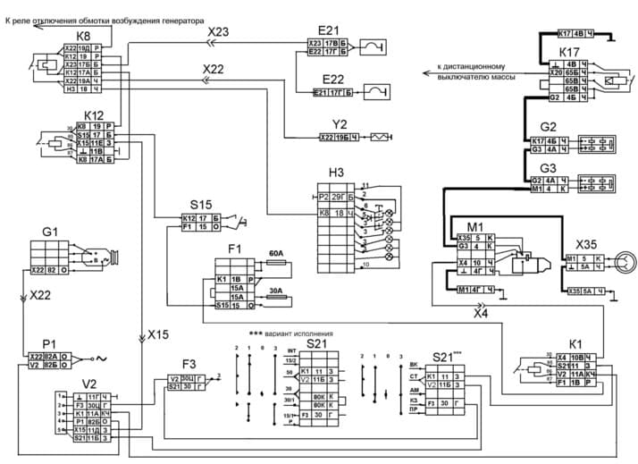 Распиновка реле камаз 65115